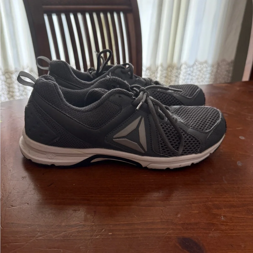 Reebok Gray and White Athletic Shoes